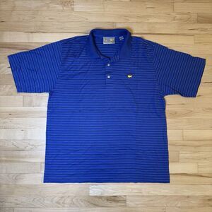 MASTERS Augusta National Golf Shop Shirt Men’s XXL Blue Striped Golf Polo